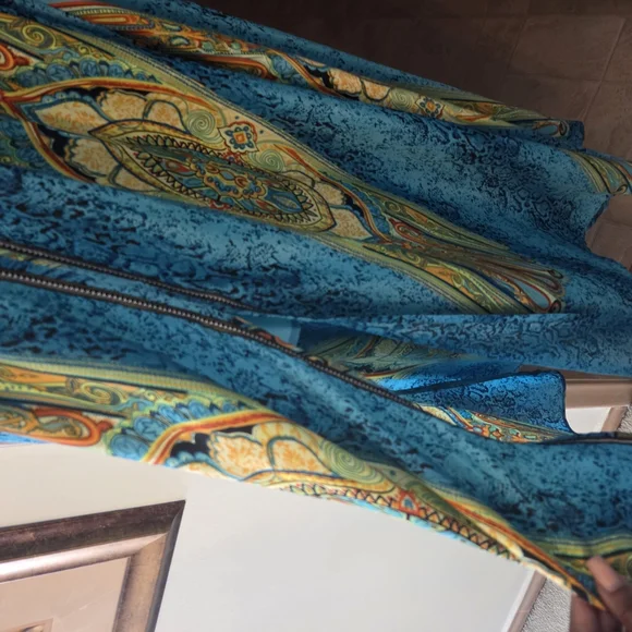 Blue Patterned Long Dress - Picture 6 of 9